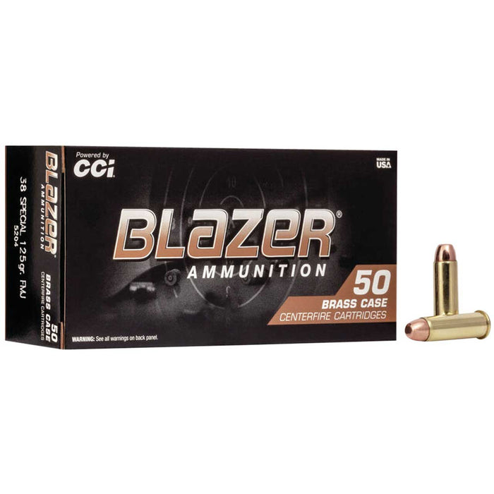 CCI .38 Special 125 gr Blazer Brass Full Metal Jacket Ammunition - 50 Round Box