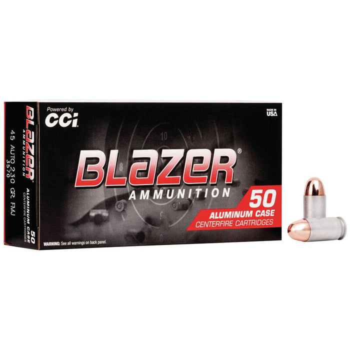 CCI .45 ACP 230 gr Blazer Handgun Full Metal Jacket Ammunition - 50 Round Box
