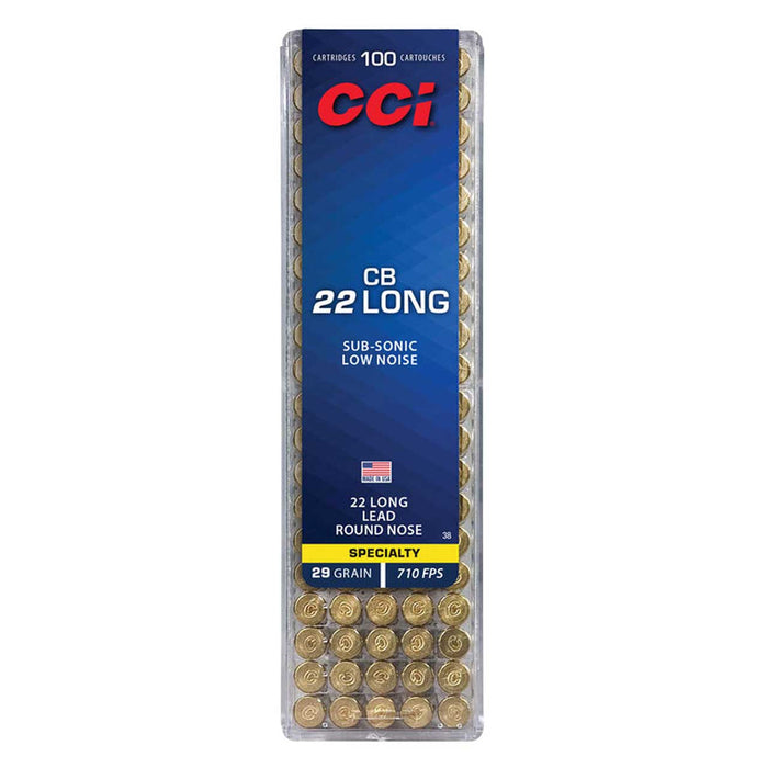 CCI Specialty CB Subsonic .22 Long 29 gr Lead Round Nose (LRN) 100 Per Box