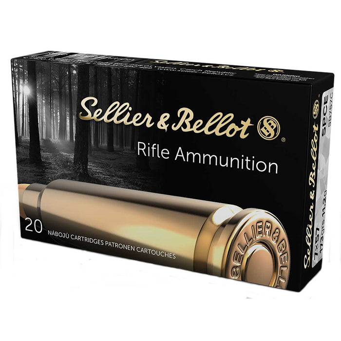 Sellier & Bellot Rifle 7x57mm Mauser 173 gr Soft Point Cut-Through Edge (SPCE) 20 Per Box
