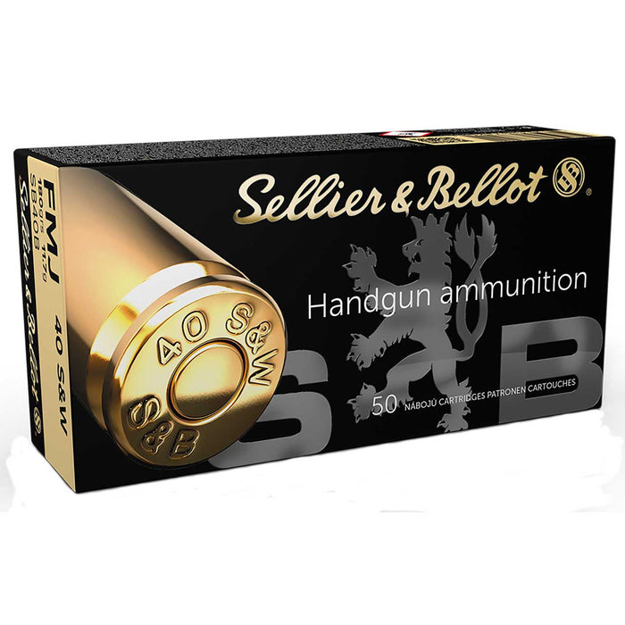 Sellier & Bellot Handgun .40 S&W 180 gr Full Metal Jacket (FMJ) 50 Per Box