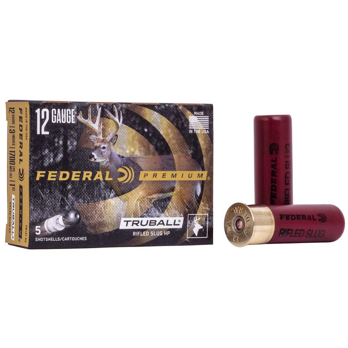 Federal Premium Vital-Shok TruBall 12 Gauge 3" 1 oz/438 gr Rifled Slug Shot 5 Per Box