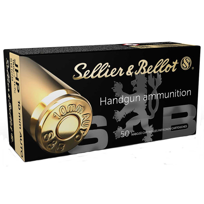 Sellier & Bellot Target 10mm Auto 180 gr Jacketed Hollow Point (JHP) 50 Per Box