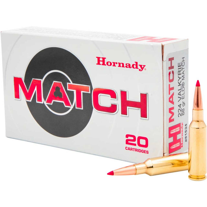 Hornady Match .224 Valkyrie 88 gr Extremely Low Drag-Match (ELD-M) 20 Per Box