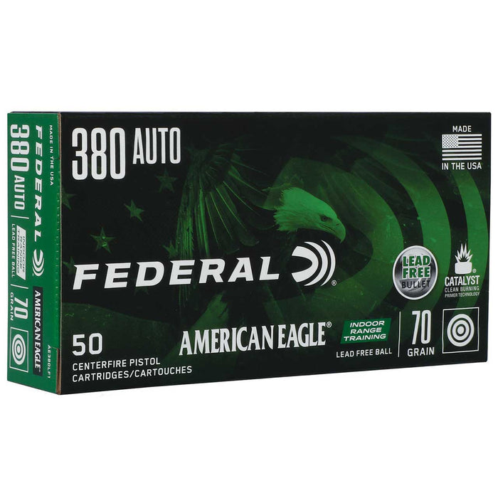 Federal American Eagle IRT Training .380 ACP 70 gr Lead-Free IRT 50 Per Box
