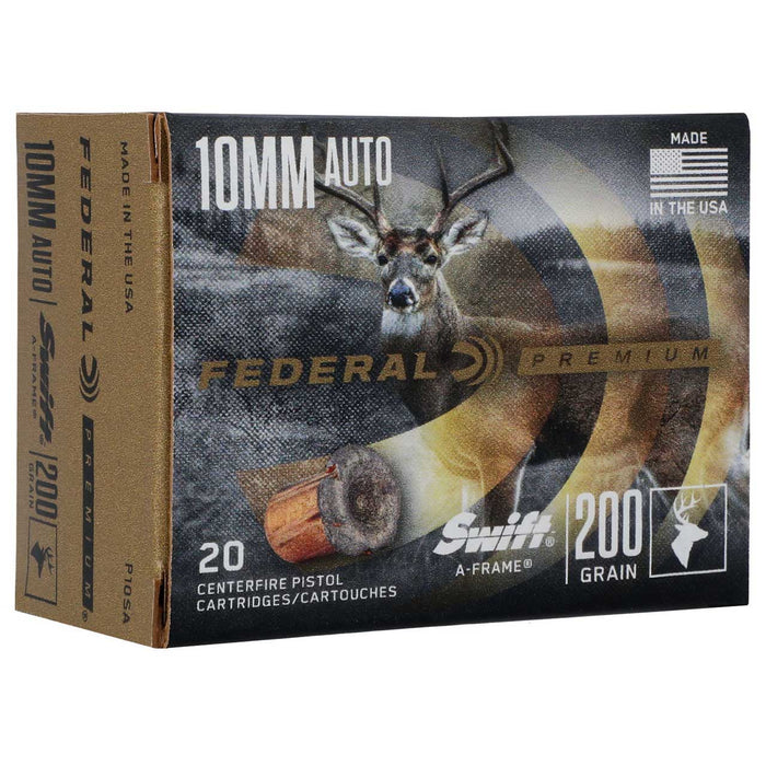 Federal 10mm Auto 200gr Premium Swift A-Frame Ammunition - 20 Round Box