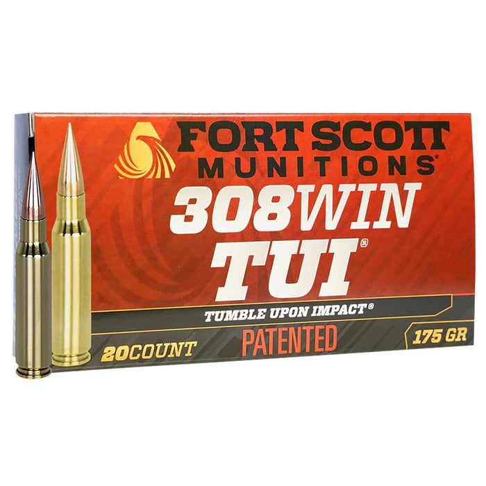 Fort Scott Munitions TUI Rifle .308 Win 175 gr Solid Copper Spun (SCS) 20 Per Box