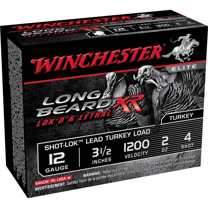 Winchester Ammo Long Beard XR Shot-Lok 12 Gauge 3.50" 2 oz 4 Shot 10 Per Box