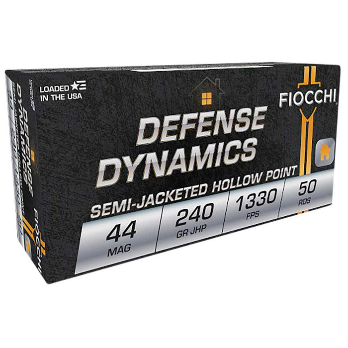 Fiocchi Defense Dynamics Defense .44 Rem Mag 240 Gr Jacketed Hollow Point (JHP) 50 Per Box