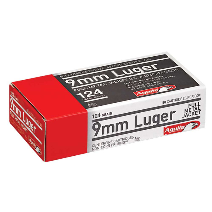 Aguila Target & Range Handgun 9mm Luger 124 gr Full Metal Jacket (FMJ) 50 Per Box