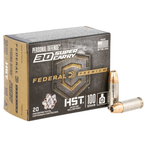 Federal .30 Super Carry 100gr Premium HST JHP Ammunition - 20 Round Box