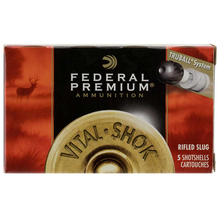 Federal Premium Vital-Shok TruBall 12 Gauge 2.75" 1 oz Rifled Slug Shot 5 Per Box