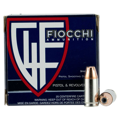Fiocchi Hyperformance Defense 9mm Luger 124 Gr Hornady XTP Hollow Point 25 Per Box