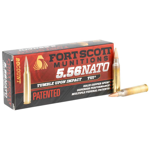 Fort Scott Munitions TUI 5.56x45mm NATO 55 gr Solid Copper Spun (SCS) 20 Per Box