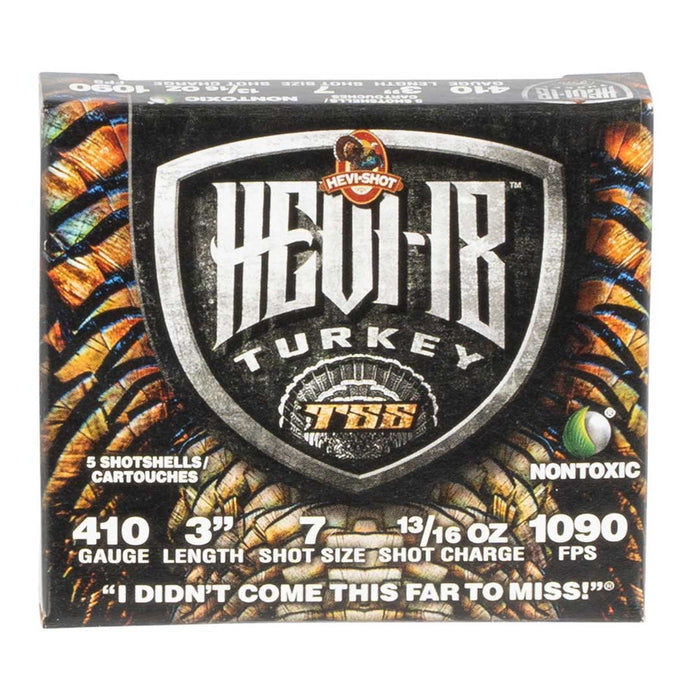Hevi-Shot Hevi-18 Turkey Tss 410 Gauge 3" 13/16 Oz Tungsten 7 Shot 5 Per Box