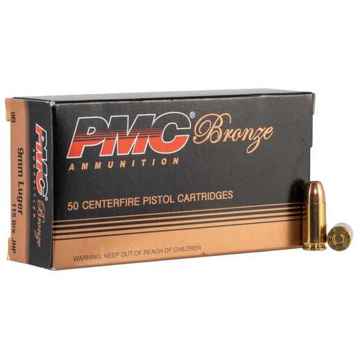 PMC 9mm Luger 115 gr Bronze Jacketed Hollow Point Ammunition - 50 Round Box