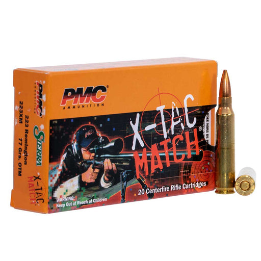 PMC .223 Rem 77 gr X-Tac Match Open Tip Match Ammunition - 20 Round Box