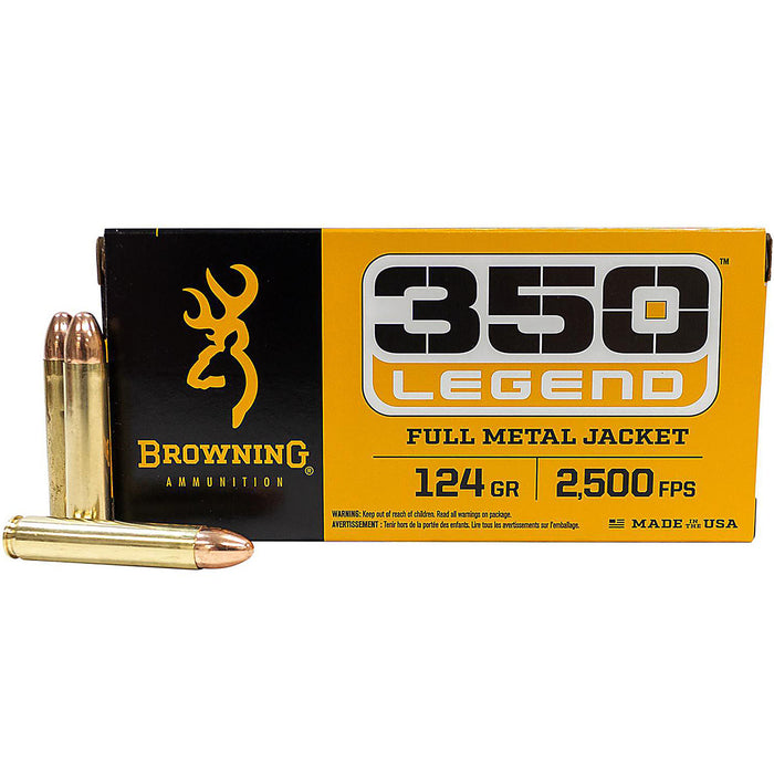 Browning .350 Legend 124gr Full Metal Jacket Ammunition - 20 Round Box
