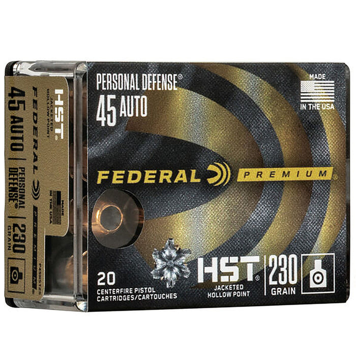 Federal .45 ACP 230gr HST JHP Ammunition - 20 Round Box