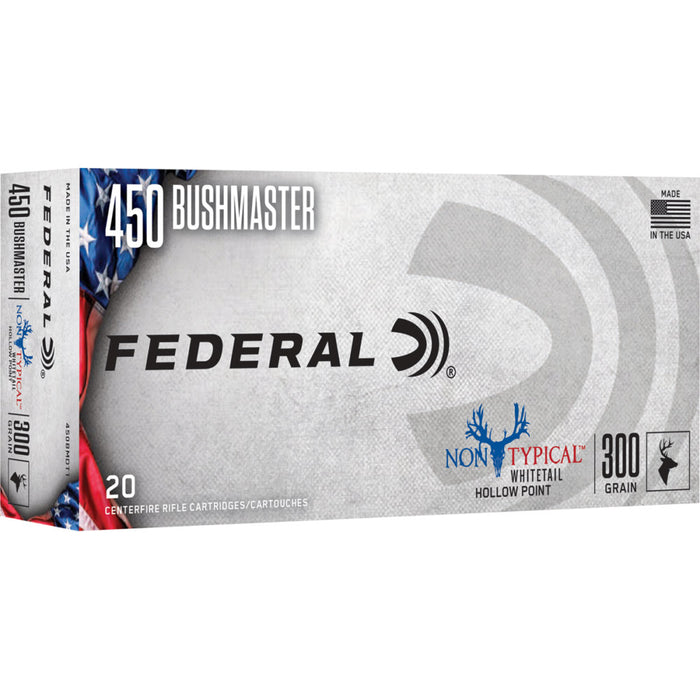 Federal .450 Bushmaster 300gr Non-Typical Jacketed Hollow Point Ammunition - 20 Round Box