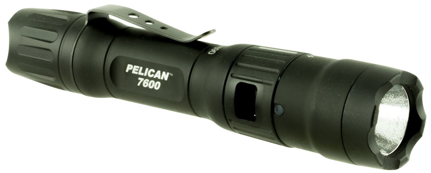 Pelican 7600 Three-Color Rechargeable Tactical Flashlight (Black)