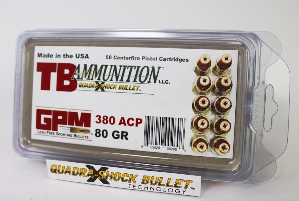 TB Ammunition: .380 GPM ft. Quadra-Shock™  Technology