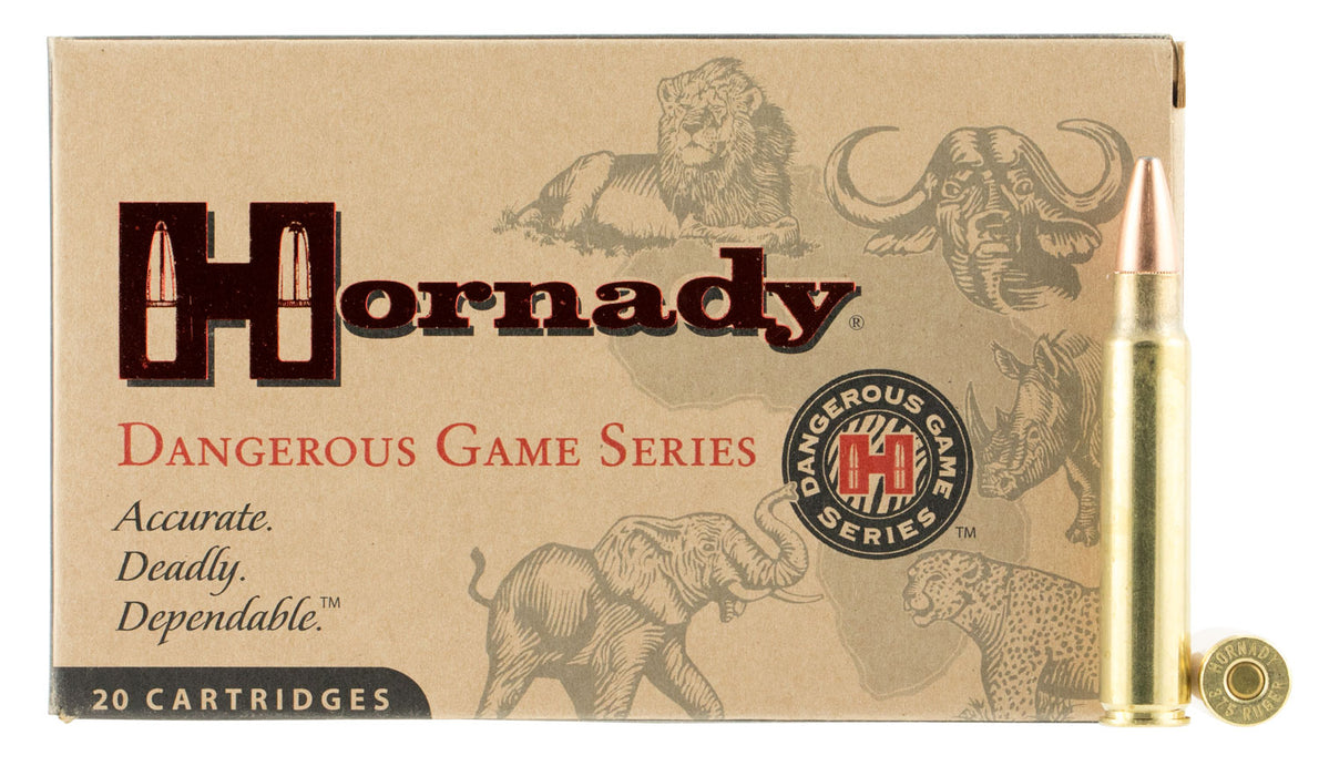 Hornady .375 Ruger 300gr Dangerous Game Solid Ammunition - 20 Round Box