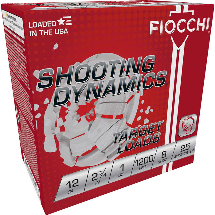 Fiocchi Shooting Dynamics Target 12 Gauge 2.75" 1 oz 8 Shot 25 Per Box