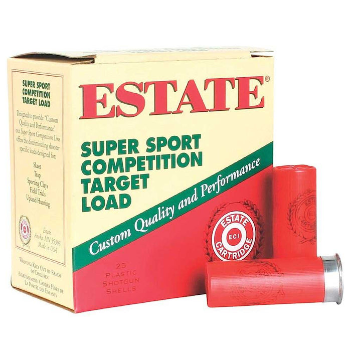 Estate Super Sport 12 Gauge 2.75"- 1-1/8oz - 7.5 Shot Ammunition - 25 Round Box