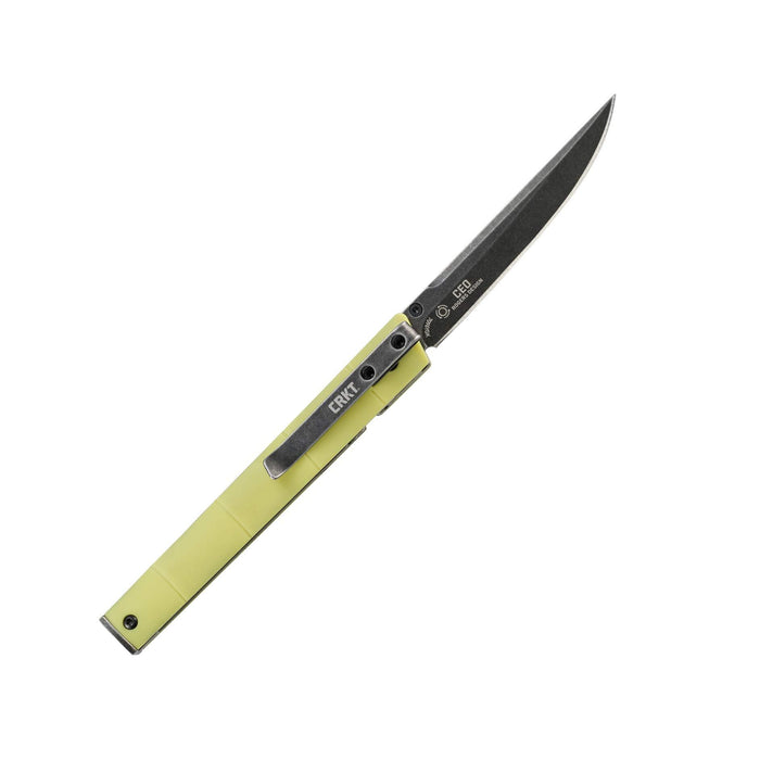 CRKT CEO Bamboo Gentleman's Folding Knife 3.11" Black Stonewashed Plain Blade
