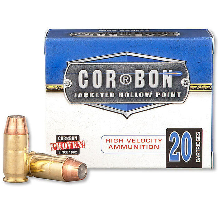 Cor-Bon .45 ACP 185gr +P Self Defense JHP Ammunition - 20 Round Box