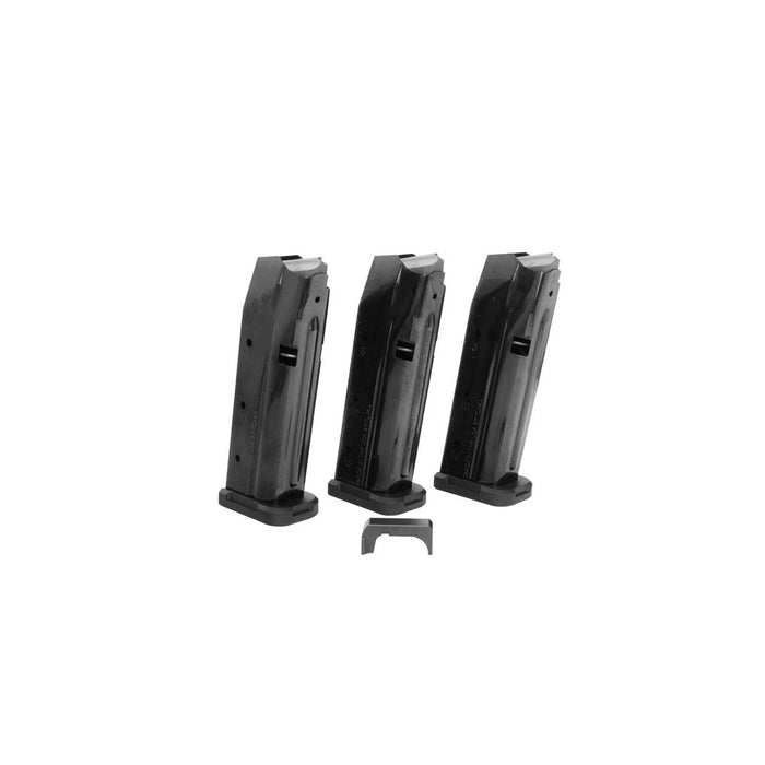 Shield Arms S15 Magazine Gen 3 Combo 15rd (3 Mags) For Glock 43X/48, Black Nitride Steel With Aluminum Mag Release