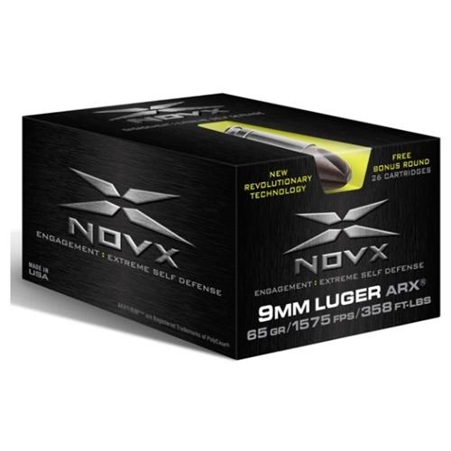 NovX Engagement Extreme Self-Defense Ammunition 9mm Luger 65 Grain ARX Lead-Free