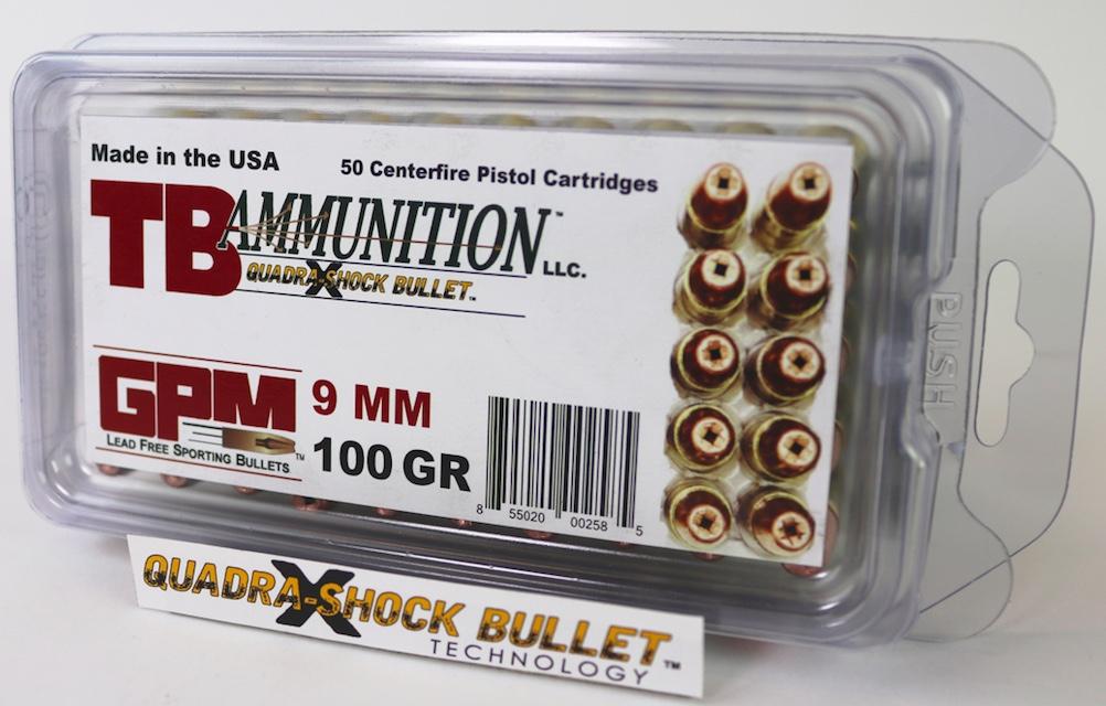 TB Ammunition: 9mm GPM ft. Quadra-Shock™  Technology
