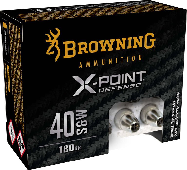 Browning BXP .40 S&W 180gr X-Point Jacketed Hollow Point Ammunition - 20 Round Box (Limited Supply)