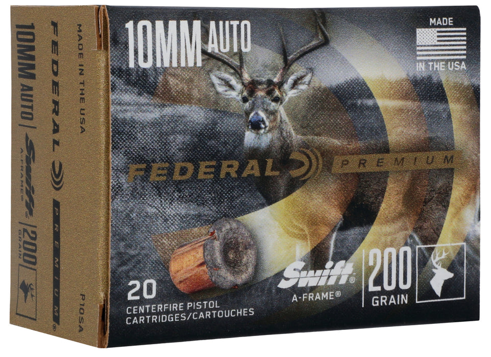 Federal 10mm Auto 200gr Swift A-Frame Ammunition - 20 Round Box