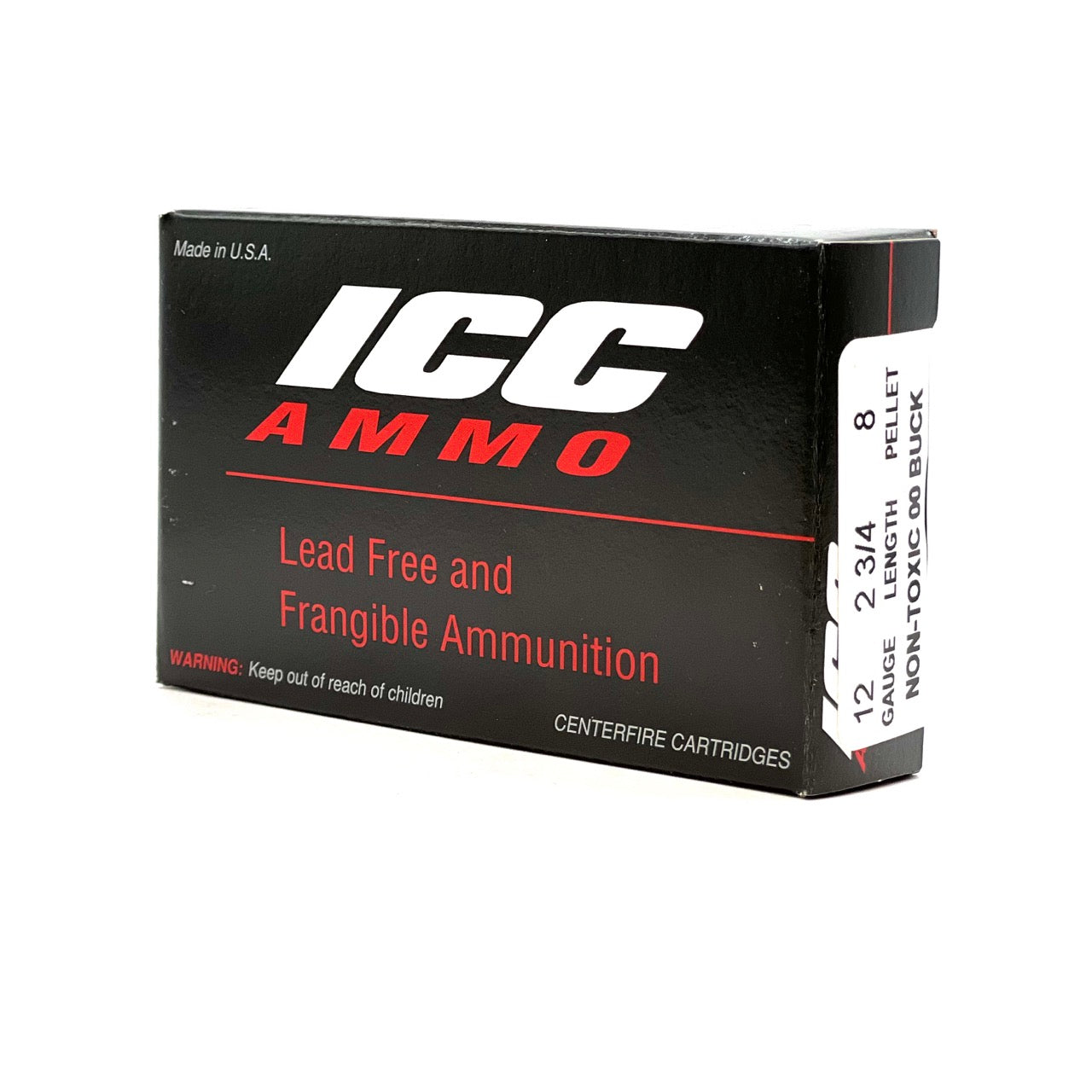 ICC 12ga 00 Buck Shot 8 Pellet Lead Free Tungsten Ammunition - 5