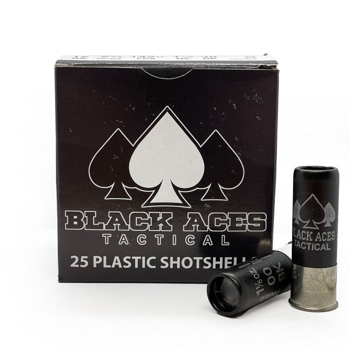 Black Aces Tactical 12 Gauge 2-3/4" 1-1/5 oz 00 Buck Ammunition - 25 Round Box