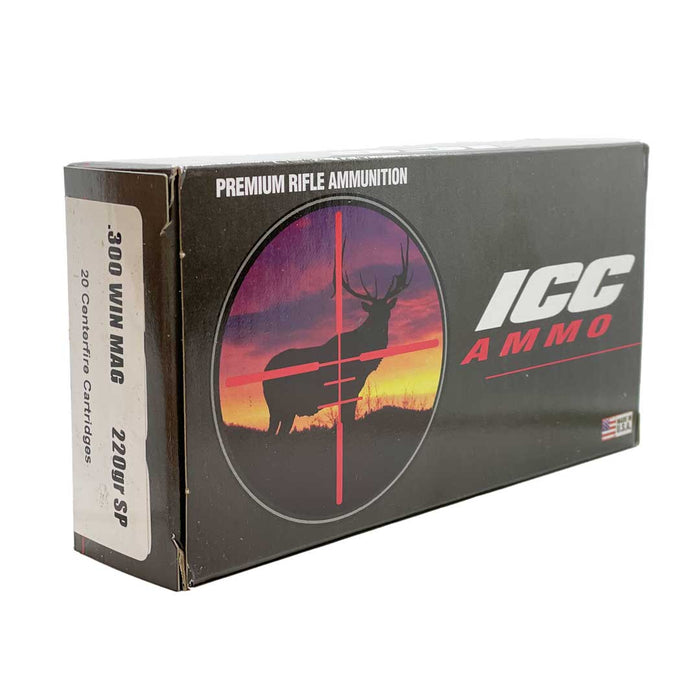ICC .300 Win Mag 220gr Soft Point Hunting Ammunition - 20 Round Box (Limited Supply)