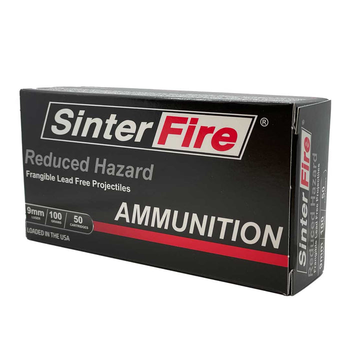 SinterFire 9mm 100gr Reduced Hazard Ammunition (RHA) - 50 Round Box