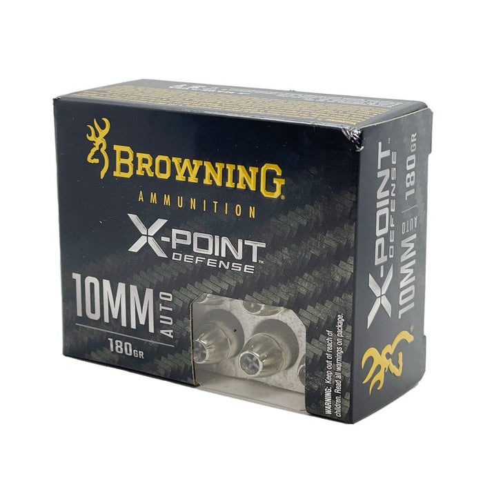 Browning 10mm Auto 180gr X-Point Defense JHP Ammunition - 20 Round Box (New Product)