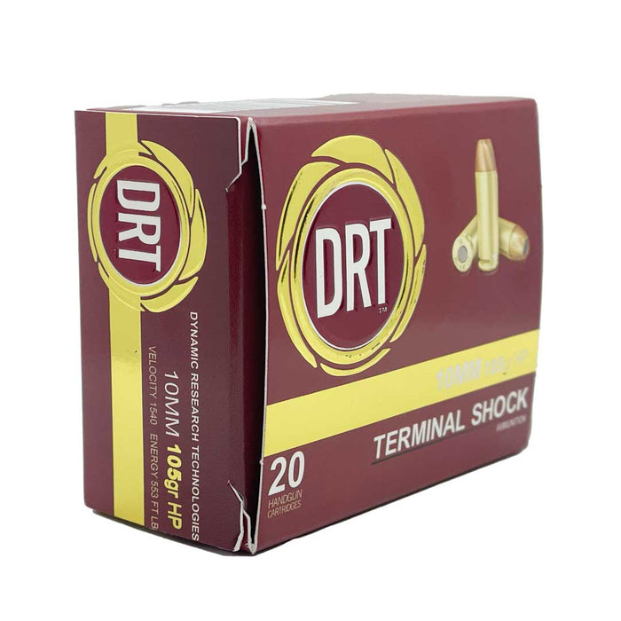 DRT 10mm Auto 105gr Terminal Shock Ammunition - 20 Round Box (New Product)