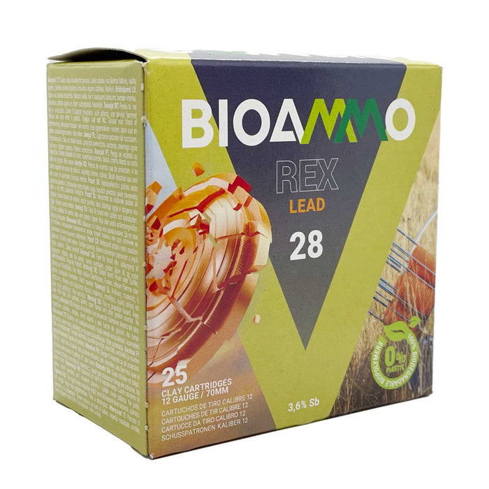 BioAmmo 12 Gauge REX Clay #8 70mm 1oz 7.5 Shot Ammunition - 25 Round Box (New Product)
