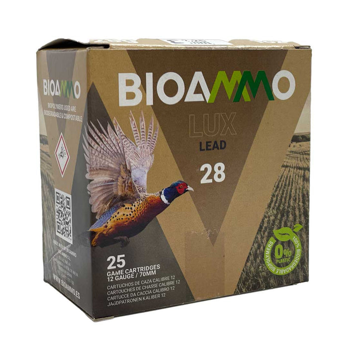 BioAmmo 12 Gauge LUX Hunt #8 28G 1oz Ammunition - 25 Round Box (New Product)