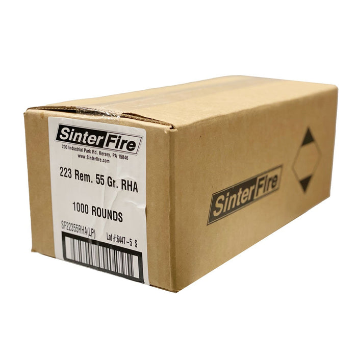 SinterFire .223 Rem 55gr Reduced Hazard Ammunition - 1,000 Round Bulk Pack (Limited Supply)