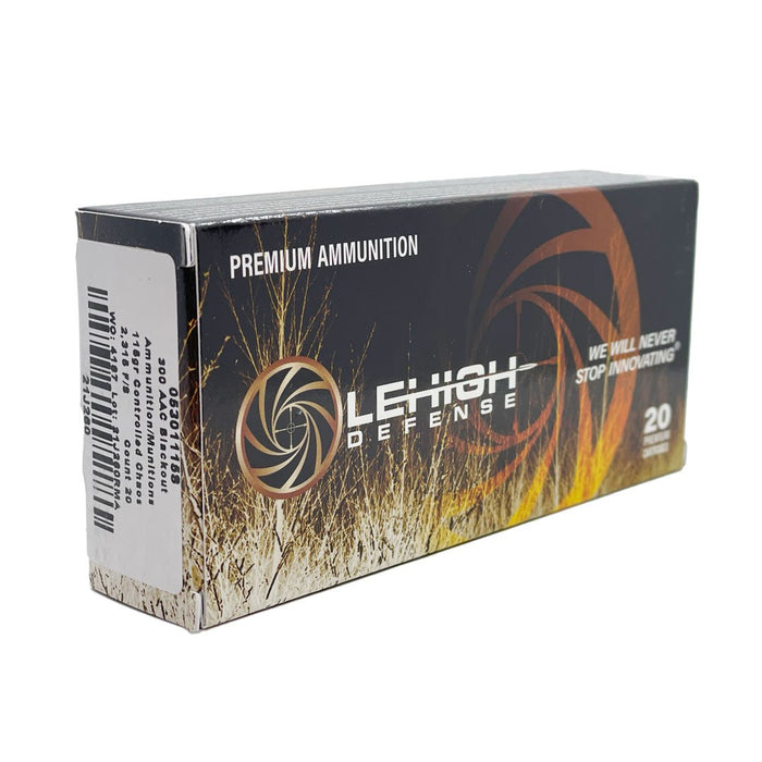 Lehigh Defense .300 Blackout 115gr High Velocity Controlled Chaos Copper Ammunition - 20 Round Box
