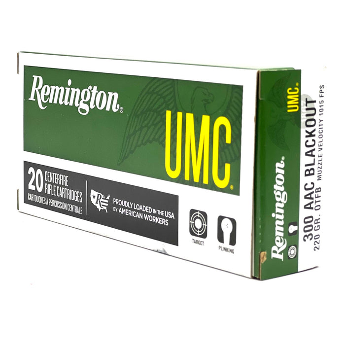 Remington .300 Blackout 220gr Open Tip Flat Base Ammunition - 20 Round Box