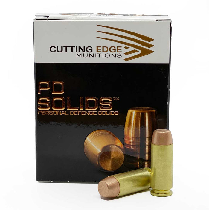 Cutting Edge Bullets 10mm 190gr Solid Copper PD (Personal Defense) Ammo - 20 Round Box
