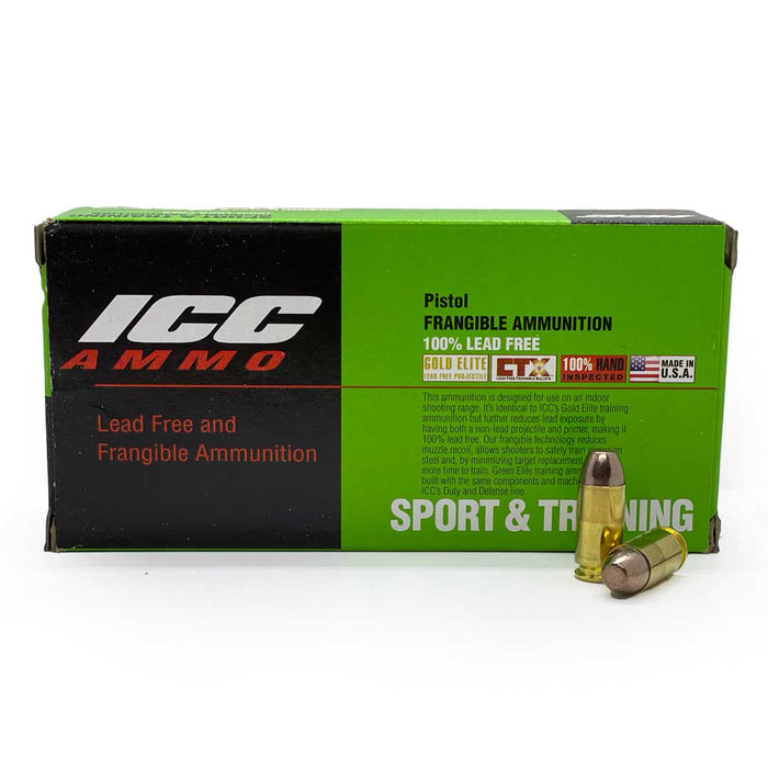 ICC .40 S&W 125gr Green Elite Training Copper-Tin Ammunition - 50 Round Box