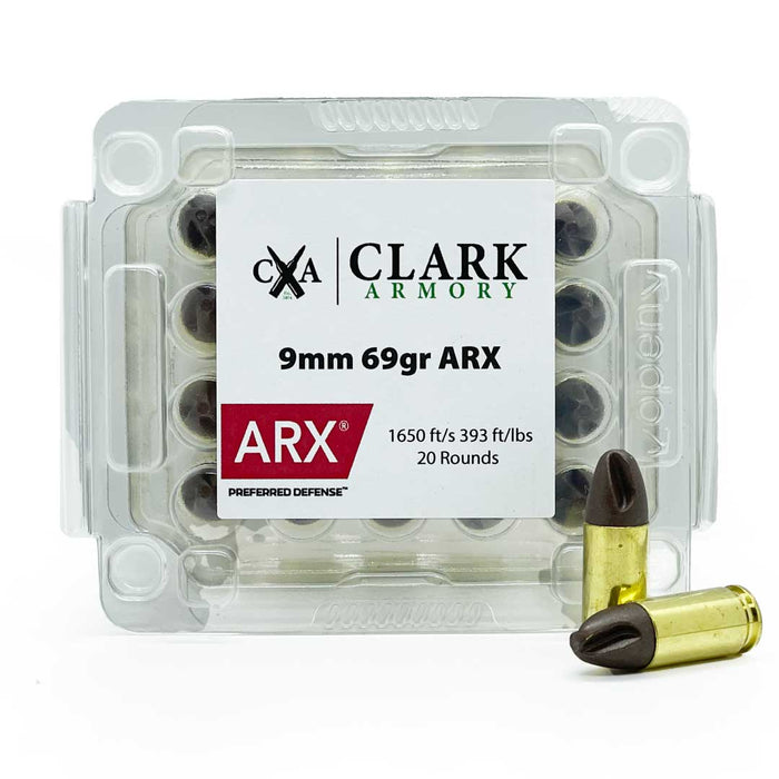 Clark Armory 9mm Luger 69gr ARX Preferred Defense - 20 Round Box